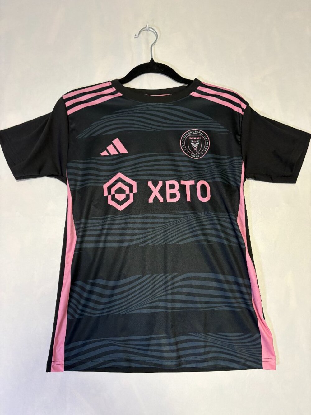 Adidas Inter Miami CF Lionel Messi #10 Soccer Jersey Black Pink Youth 18